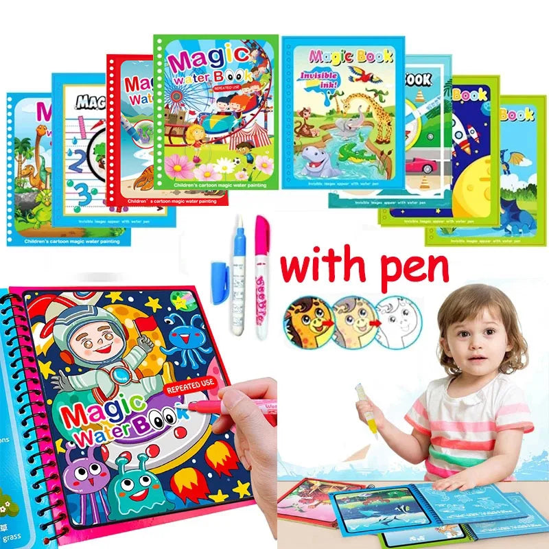 Magic Water Drawing Book for Kids