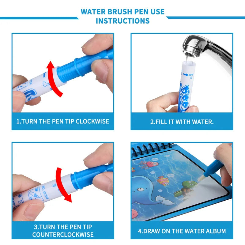 Magic Water Drawing Book for Kids