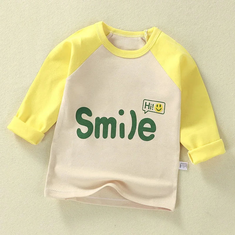 Kids Cartoon Long Sleeve Cotton Tee