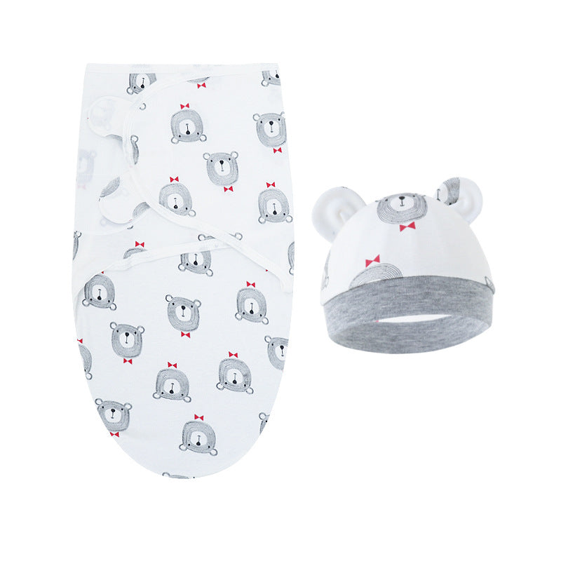 Cartoon Cotton Baby Swaddle Set